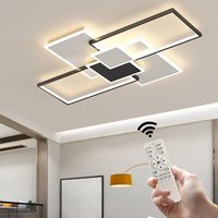 GOECO LED-Deckenleuchte Moderne Schwarze, 100W 11250LM mit Fernbedienung Dimmbar, Rechteckiges Design aus Metall und Acryl für Wohnzimmer Esszimmer GOECO LED-Deckenleuchte Moderne Schwarze, 100W 11250LM mit Fernbedienung Dimmbar, Rechteckiges Design aus Metall und Acryl für Wohnzimmer Esszimmer von GOECO