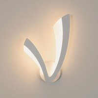 GOECO LED Wandleuchte Moderne Wandlampe Warmweiß 3000K Für Schlafzimmer, Wohnzimmer, Flur, Diele Weiß GOECO LED Wandleuchte Moderne Wandlampe Warmweiß 3000K Für Schlafzimmer, Wohnzimmer, Flur, Diele Weiß von GOECO