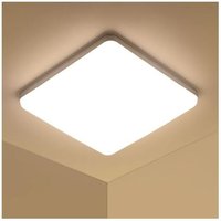 GOECO Quadratische Design-LED-Deckenleuchte, Weiß, 23 x 23 x 3,5 cm, warmes Licht 3000 K, 36 W, ideal für moderne Dekoration GOECO Quadratische Design-LED-Deckenleuchte, Weiß, 23 x 23 x 3,5 cm, warmes Licht 3000 K, 36 W, ideal für moderne Dekoration von GOECO