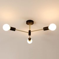 GOECO Retro-Pendelleuchte aus Metall, 3-flammig, E27-Sockel, industrielle Deckenleuchte, Vintage-Sputnik-Kronleuchter, für Wohnzimmer, Schlafzimmer, von GOECO