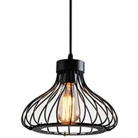 GOECO Vintage Industrie Hängelampe, Retro Metallkäfig Deckenleuchte für Küche Wohnzimmer Flur, Durchmesser 23cm GOECO Vintage Industrie Hängelampe, Retro Metallkäfig Deckenleuchte für Küche Wohnzimmer Flur, Durchmesser 23cm von GOECO