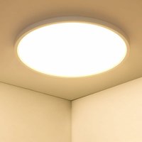 36W LED-Deckenleuchte, IP44, 40 cm, moderne, ultradünne Wohnzimmer-Deckenleuchte, runde Deckenleuchte, 3240 lm, 3000 k, warmes Licht für Badezimmer, von GOECO