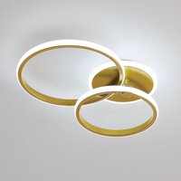 Goeco - 42W led Deckenleuchte, Gold 3-Flammig led Deckenlampe, 52CM Moderne Rund Ring Design Aluminium Deckenleuchten Wohnzimmerlampe Schlafzimmer von GOECO