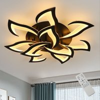 Deckenleuchte Dimmbare Kreative Blumenform Deckenlampe 3000K-6000K Für Wohnzimmer Schlafzimmer Esszimmer Büro Schwarz von GOECO