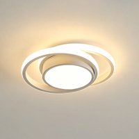 LED-Deckenlampe 32W Modernes Design Warmweiß 3000K Rund Deckenlampe Für Wohnzimmer Schlafzimmer Esszimmer Büro Weiß von GOECO
