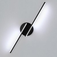 Goeco - Innen-LED-Wandlampe, 22W 2475LM Moderne Schwarze Wandleuchte, 55CM Acryl-LED-Bettleuchte Weißes Licht 6500K für Küche, Wohnzimmer, Flur, von GOECO