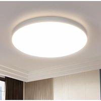 LED-Deckenleuchte 18W, Moderne Deckenlampe 2050LM Rund Weiß Wasserdicht IP44, Deckenleuchte Wohnzimmer für Schlafzimmer, Küche, Badezimmer, Ø23CM von GOECO