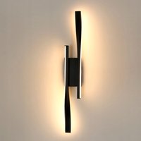 Goeco - Moderne LED-Wandleuchte, 16 w, 1800 lm, Schwarz, Acryl-Lampenschirm für Wohnzimmer, Schlafzimmer, Flur, Treppenhaus, Badezimmer, 3000 k Goeco - Moderne LED-Wandleuchte, 16 w, 1800 lm, Schwarz, Acryl-Lampenschirm für Wohnzimmer, Schlafzimmer, Flur, Treppenhaus, Badezimmer, 3000 k von GOECO