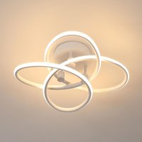 Schlafzimmer-LED-Deckenleuchte, modernes kreatives Blumendesign, Acryl-Deckenleuchte, warmweißes Licht 3000 k, 38 w, 4500 lm, moderne von GOECO