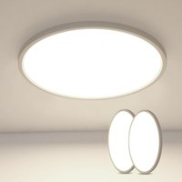 Set aus 2 LED-Deckenleuchten 36W, Moderne Deckenleuchte Ultraflach 40CM IP44, Runde Deckenlampen 3240LM 4500K Neutralweiß für Badezimmer Wohnzimmer von GOECO