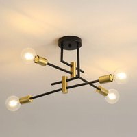 Vintage Deckenlampe, Kronleuchter Industrial Plafones E27 Durchmesser 70cm für Schlafzimmer, Küche, Flur 4 Lichter (Glühbirne nicht enthalten) von GOECO