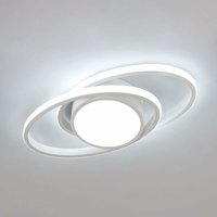 Led Deckenleuchte, 40W Deckenleuchte, Kaltweiß 6500 k, moderne Deckenleuchte für Schlafzimmer, Wohnzimmer, Küche, Ø39 cm von GOECO