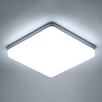 Goeco - led Deckenleuchte Kaltweiß 6000K Quadrat 23x23cm Deckenleuchte für Badezimmer Wasserdicht IP54 Für Bad, Schlafzimmer, Wohnzimmer, Küche von GOECO