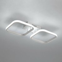 Goeco - led Deckenleuchte Modernes Design Kaltweiß 6000K Quadratischer Kreis Deckenlampe Für Wohnzimmer Schlafzimmer Esszimmer Büro Weiß von GOECO