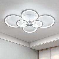 Led Deckenleuchte Modernes Design Kreis Ringe Deckenlampe 80W Kaltweiß 6000K Für Wohnzimmer Schlafzimmer Esszimmer Büro Weiß - Goeco von GOECO