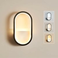 Goeco - led Wandleuchte Dimmbare Moderne Oval Wandlampe Dimmbar 3000K/4000K/6000K Für Schlafzimmer, Wohnzimmer, Flur, Diele Weiß von GOECO