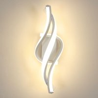Led Wandleuchte Moderne Spiralform Wandlampe Neutralweiß 4000K Für Schlafzimmer, Wohnzimmer, Flur, Diele Weiß von GOECO