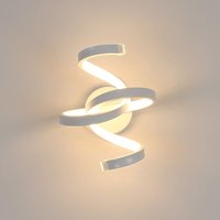 Goeco - led Wandleuchte Moderne Spiralform Wandlampe Warmweiß 3000K Für Schlafzimmer, Wohnzimmer, Flur, Diele Weiß von GOECO