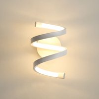 Led Wandleuchte für Innenräume, 18W 2000LM Acryl Wandleuchte für Innenräume, Spiralförmige Wandleuchte Weiß 3500K für Schlafzimmer Küche Balkon Flur von GOECO