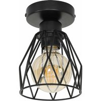 Industrial Vintage Industrial Deckenleuchte E27 Retro Kronleuchter Suspension Design Metallkäfig Ø120mm Beleuchtung Decke für Wohnzimmer Küchen von GOECO