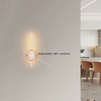 Innenwandlicht, moderne Wandlampe 3000k warmes Weiß, 360 ° Rotationswandlicht für Schlafzimmer Lounge Esszimmer Korridortreppe 40 cm von GOECO