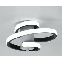 LED Deckenleuchte, 24W Kreatives Spirale Design Deckenleuchte Flurlampe, Schwarz Modern Deckenlampe für Wohnzimmer Schlafzimmer Küche Restaurant Flur von GOECO