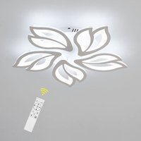 LED-Deckenleuchte, dimmbar 60 w Moderne LED-Deckenleuchte aus Acryl mit Fernbedienung, 5-köpfige Blütenblatt-LED-Deckenleuchte für Wohnzimmer, von GOECO