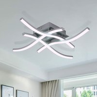 Led Deckenleuchte 24W Modernes Design Wellenform Deckenlampe Kaltweiß 6000K Für Wohnzimmer Schlafzimmer Esszimmer Büro von GOECO