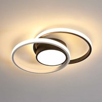 Goeco - led Deckenleuchte 42W Modernes Design Warmweiß 3000K Rund Deckenlampe Für Wohnzimmer Schlafzimmer Esszimmer Büro Schwarz φ40cm von GOECO