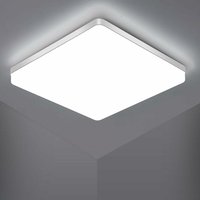 Led Deckenleuchte Kaltweiß 6000K Quadrat 30x30cm Deckenleuchte für Badezimmer Wasserdicht IP54 Für Bad, Schlafzimmer, Wohnzimmer, Küche von GOECO