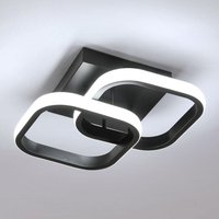 Goeco - LED-Deckenleuchte Moderne Schwarze, 19W Acryl-LED-Deckenlampe 2550LM, Kaltweiß 6500K Quadratische Leuchte für Schlafzimmer Wohnzimmer Küche von GOECO