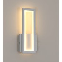 Led Wandleuchte 12W Moderne Rechteck Wandlampe Warmweiß 3000K Für Schlafzimmer, Wohnzimmer, Flur, Diele Weiß von GOECO