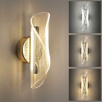 GOECO LED Wandleuchte Dimmbare Moderne Wandlampe Dimmbar 3000K/4000K/6000K Für Schlafzimmer, Wohnzimmer, Flur, Diele Gold von GOECO