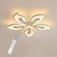 Led Deckenleuchte, Deckenlampe moderne blütenblatt 45W 5100LM, mit dimmbarer Fernbedienung 3000-6500K, weiße Deckenleuchten für Wohnzimmer, von GOECO