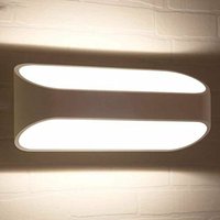 Led Wandleuchte Moderne Wandlampe Warmweiß 3000K Für Schlafzimmer, Wohnzimmer, Flur, Diele Weiß von GOECO