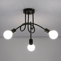 Moderne Deckenleuchte Eisen Vintage E27 led Kronleuchter 3-flammig für Wohnzimmer Küche Restaurant von GOECO