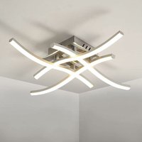 Goeco - led Deckenleuchte, Wellenförmige Pendelleuchte, Neutralweißes Licht 4000K, Integrierte led 24W 2000 Lm, Moderner Kronleuchter für Wohnzimmer von GOECO