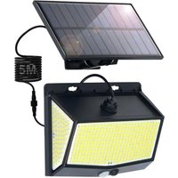 Solar Wandleuchte 468 led mit Bewegungserkennung led Wandlampe Kaltweiß 6000K Für Hof Garten Flur Terrasse Nahe Wand Pathway Patio Villa von GOECO