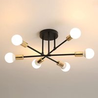 Goeco - Sputnik Kronleuchter Modern 6 Flammig Pendelleuchte E27 Lampenfassung, geeignet für Wohnzimmer, Esszimmer, Arbeitszimmer, Bar und von GOECO