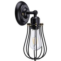 Wandlampe Vintage E27 Industrial Wandleuchte Retro Wandlampe Rustikal Deckenleuchte innen Metall Lampenschirm schwenkbar für Wohnzimmer Esstisch(Ohne Wandlampe Vintage E27 Industrial Wandleuchte Retro Wandlampe Rustikal Deckenleuchte innen Metall Lampenschirm schwenkbar für Wohnzimmer Esstisch(Ohne von GOECO