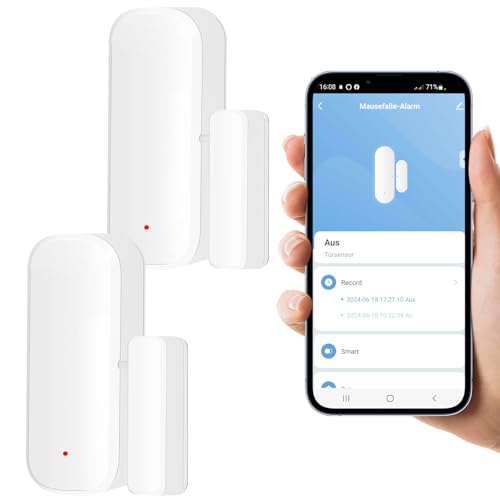 GOEDCH 2er Set WiFi-Türsensor-Detektor Intelligenter: Fenstersensor Drahtloser, Smart Tuya Türsensor Kostenlose Wireless, App-Steuerung, für Türen, Fenster und Schränke, Wohnungen und Büro GOEDCH 2er Set WiFi-Türsensor-Detektor Intelligenter: Fenstersensor Drahtloser, Smart Tuya Türsensor Kostenlose Wireless, App-Steuerung, für Türen, Fenster und Schränke, Wohnungen und Büro von GOEDCH