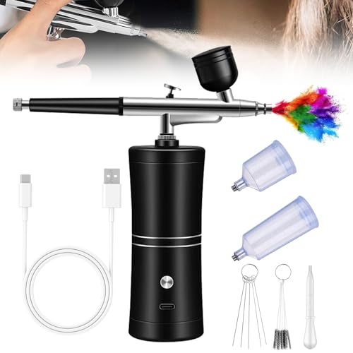 GOEDCH AirBrush Set mit Kompressor: Multi Funktion Handheld Airbrushpistole, Tragbare Air Brush Kompressor-Set für Nageldesign Kuchendekoration, Makeup, Tattoo-Modellierung, Modellfärbung GOEDCH AirBrush Set mit Kompressor: Multi Funktion Handheld Airbrushpistole, Tragbare Air Brush Kompressor-Set für Nageldesign Kuchendekoration, Makeup, Tattoo-Modellierung, Modellfärbung von GOEDCH
