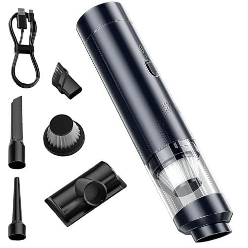 GOEDCH Akku Handstaubsauger Tragbarer Staubsauger: Handstaubsauger für Auto, Leistungsstarker kabelloser Mini-Staubsauger mit USB-C Aufladung, 4-in-1 Multifunktion für Haushalt, Tierhaare & Büro von GOEDCH