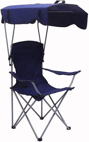GOENN Outdoor tragbarer Klappstuhl Strandstuhl Klappstuhl Raststuhl mit Baldachin Regenschirm Angelstuhl (Color : C, Size : S) von GOENN