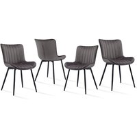 Elegante Esszimmerstühle mit ergonomischem Design und sanften Kurven, Komfort trifft auf unaufdringlichen Luxus - 4er Set - Dunkelgrau - Goeurvant Elegante Esszimmerstühle mit ergonomischem Design und sanften Kurven, Komfort trifft auf unaufdringlichen Luxus - 4er Set - Dunkelgrau - Goeurvant von GOEURVANT