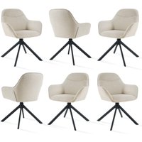 Goeurvant 360° Drehstühle mit weichem Sitz, eleganter, geschwungener Rückenlehne und ergonomischen Armlehnen, stilvoller Komfort für jedes Zimmer Goeurvant 360° Drehstühle mit weichem Sitz, eleganter, geschwungener Rückenlehne und ergonomischen Armlehnen, stilvoller Komfort für jedes Zimmer von GOEURVANT