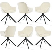 Goeurvant 360° Drehstühle mit weichem Sitz, eleganter, geschwungener Rückenlehne und ergonomischen Armlehnen, stilvoller Komfort für jedes Zimmer Goeurvant 360° Drehstühle mit weichem Sitz, eleganter, geschwungener Rückenlehne und ergonomischen Armlehnen, stilvoller Komfort für jedes Zimmer von GOEURVANT