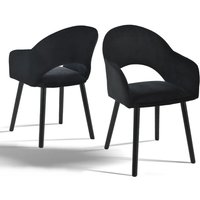 Goeurvant Bequeme Esszimmerstühle mit halbmondförmigem Rückenlehne und ergonomischen Armlehnen, Perfekte Kombination aus Unterstützung und Stil - 2er von GOEURVANT