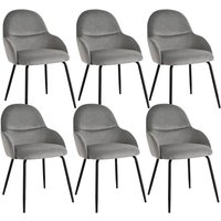 Goeurvant Esszimmerstühle im minimalistischen skandinavischen Stil, mit optimaler Rückenstütze und stabilem Holzgestell - 6er Set - Hellgrau Goeurvant Esszimmerstühle im minimalistischen skandinavischen Stil, mit optimaler Rückenstütze und stabilem Holzgestell - 6er Set - Hellgrau von GOEURVANT