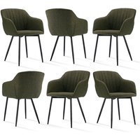 Goeurvant Minimalistische Esszimmerstühle mit breiter Sitzfläche und ergonomischen Armlehnen, Kombination aus Komfort und Eleganz - 6er Set - Grasgrün Goeurvant Minimalistische Esszimmerstühle mit breiter Sitzfläche und ergonomischen Armlehnen, Kombination aus Komfort und Eleganz - 6er Set - Grasgrün von GOEURVANT